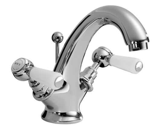 Image for Bayswater White Mono Basin Mixer - BAYT405