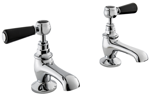 Image for Bayswater Black Basin Taps - BAYT441