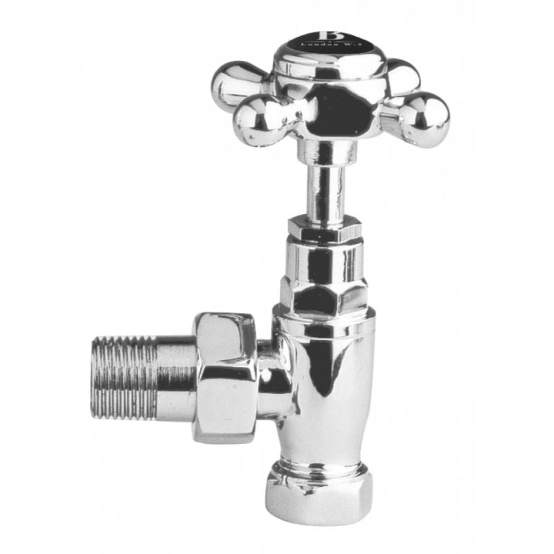 Bayswater Angled Crosshead Radiator Valve (Pair) - All Colours