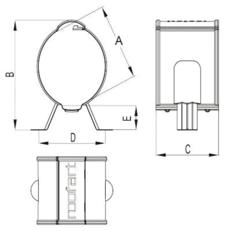 Roofart Downpipe Holder - Full Range