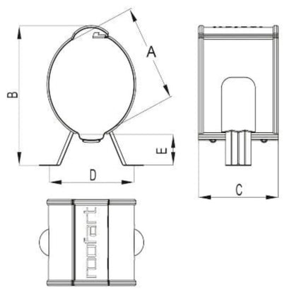 Roofart Downpipe Holder - Full Range