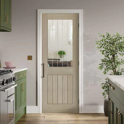 LPD Belize Light Grey 1L Pre-Finished Internal Glazed Door - 80.3in x 28.6in x 40mm (2040 x 726mm)
