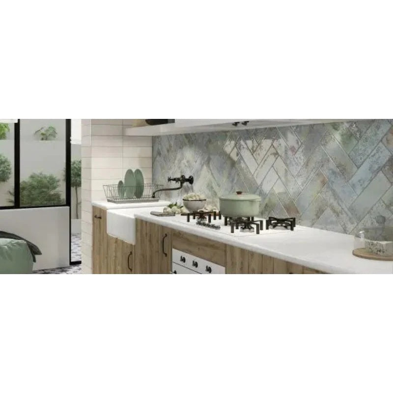 Bellagio Ceramic Gloss Wall Tile 100mm x 300mm (34 per Box) - All Colours