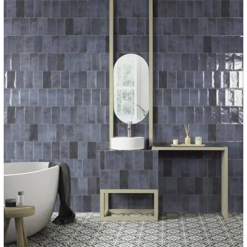 Bellagio Ceramic Gloss Wall Tile 100mm x 300mm (34 per Box) - All Colours