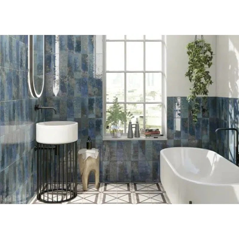 Bellagio Ceramic Gloss Wall Tile 100mm x 300mm (34 per Box) - All Colours