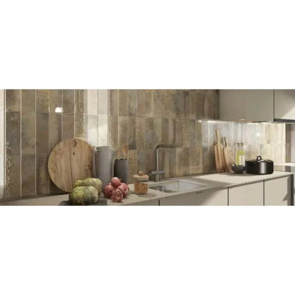 Bellagio Ceramic Gloss Wall Tile 100mm x 300mm (34 per Box) - All Colours