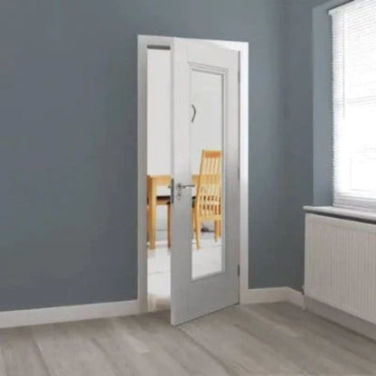 JB Kind Belton White Primed Glazed Internal Door - 1981mm x 610mm 