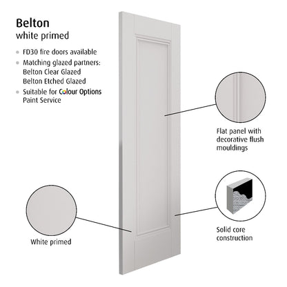 Image for JB Kind Belton White Primed Internal Door