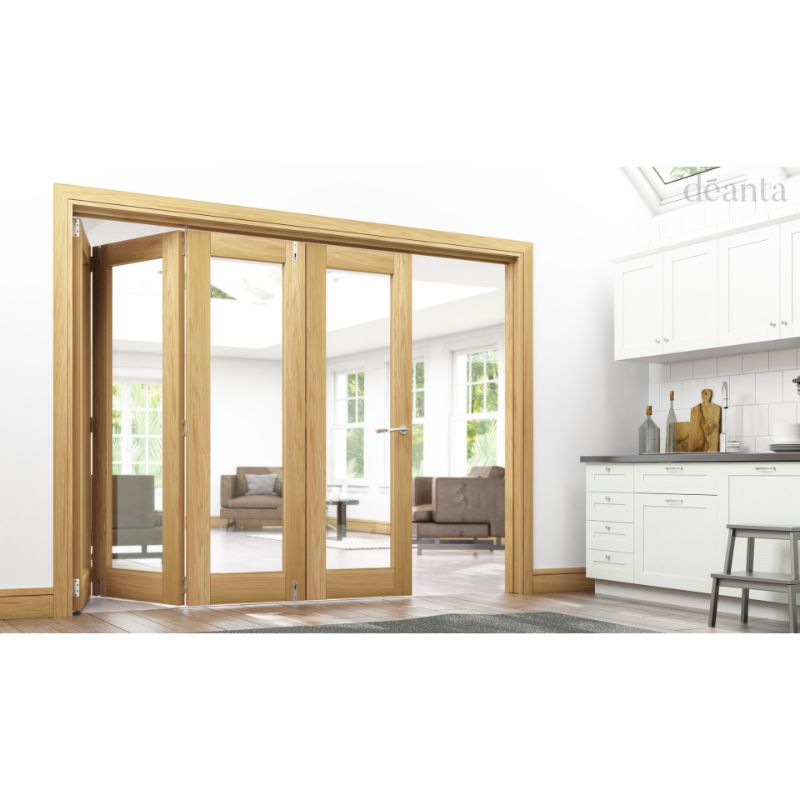 Deanta Prefinished Oak Bifold Room Divider Frame