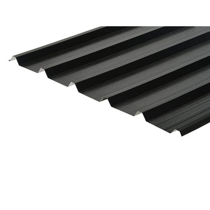 Cladco 32/1000 Box Profile PVC Plastisol Coated 0.7mm Metal Roof Sheet Black - All Sizes