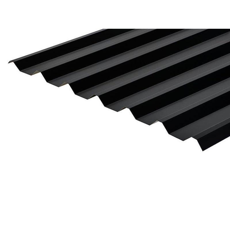 Cladco 34/1000 Box Profile Polyester Paint Coated 0.7mm Metal Roof Sheet Black - All Sizes