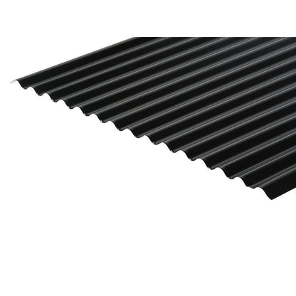 Cladco Corrugated 13/3 Profile Polyester Paint Coated 0.7mm Metal Roof Sheet Black - All Sizes