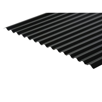 Cladco Corrugated 13/3 Profile Polyester Paint Coated 0.5mm Metal Roof Sheet Black - All Sizes