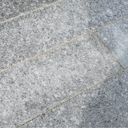 Misty Black Pearl Granite Effect Sandstone Paving Pack (19.50m2 - 66 Slabs / Mixed Pack)