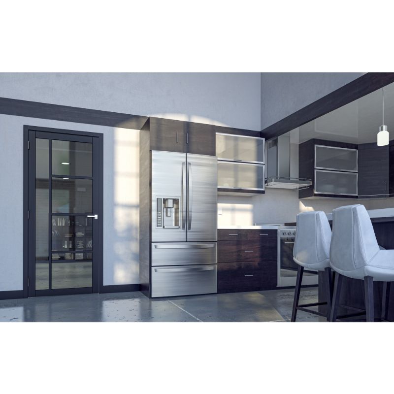 Deanta Brixton Prefinished Black Tinted Glazed Internal Door 2040 x 826 x 40mm