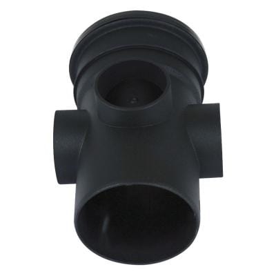 Brett Martin Cascade Push Fit Soil 110mm Single Socket 3 X Boss Pipe (Cast Iron Effect)