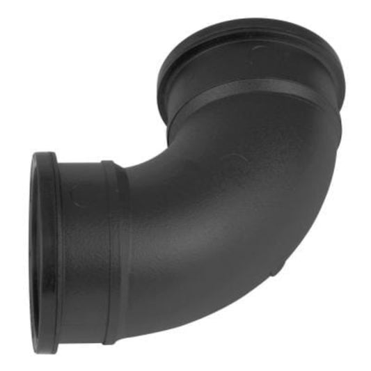 Brett Martin Cascade Push Fit Soil 110mm 92.5 Degree Double Socket Bend (Cast Iron Effect)