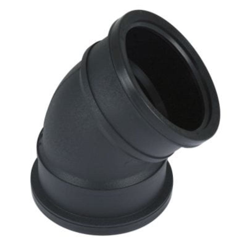 Brett Martin Cascade Push Fit Soil 110mm 135 Degree Double Socket Bend (Cast Iron Effect)