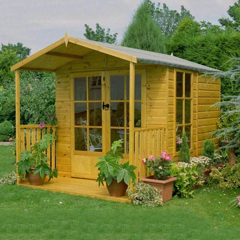 Shire Buckingham Shiplap Summerhouse w/ Veranda - 7ft x 7ft 