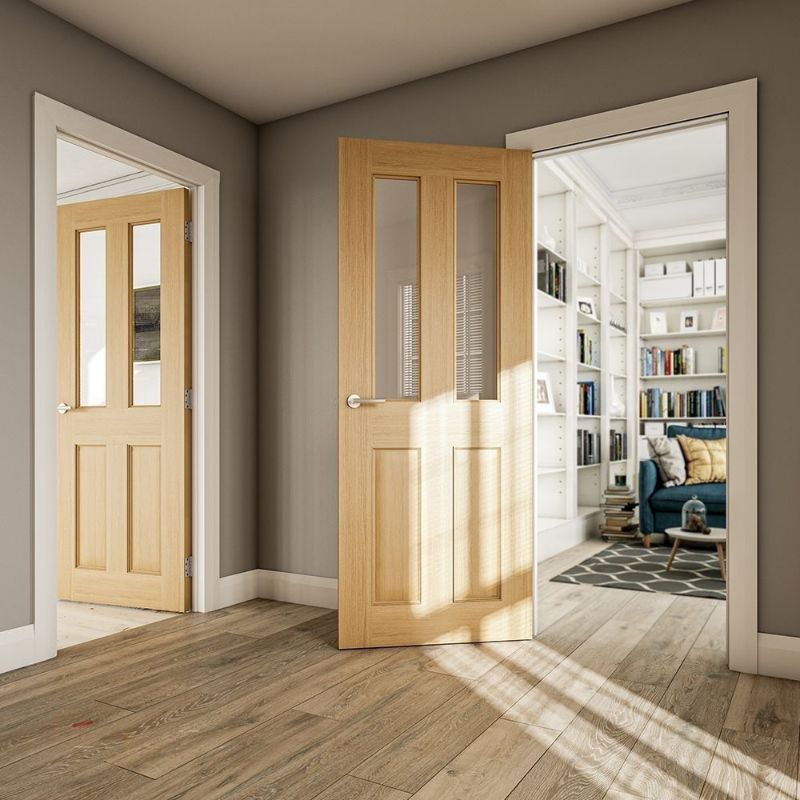 Image for Deanta Bury Glazed Interior Oak Door 1981 x 610 x 35mm