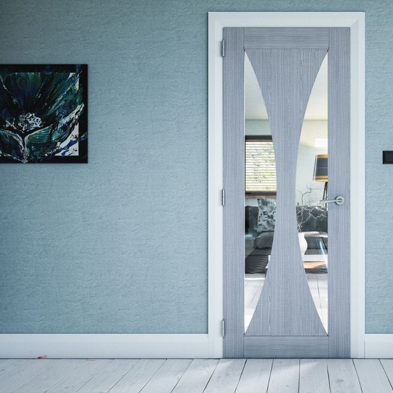 Deanta Sorrento Light Grey Ash Glazed Internal Door