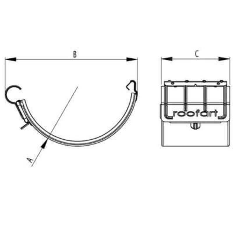 Roofart Gutter Union Joint with Rubber Seal - Full Range