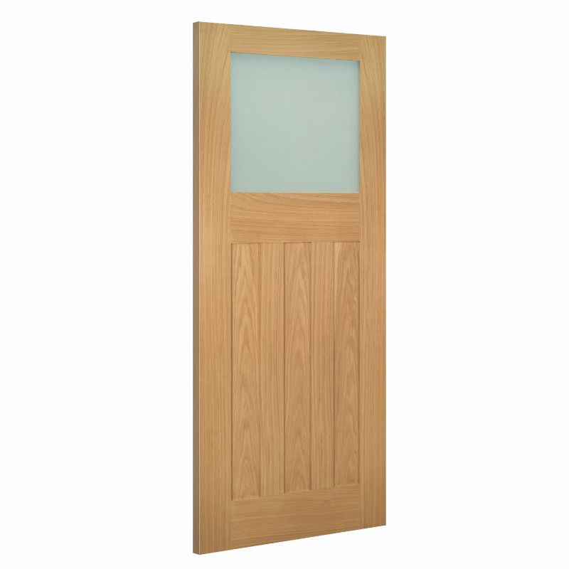 Image for Deanta Cambridge Glazed Interior Oak Door 1981 x 610 x 35mm