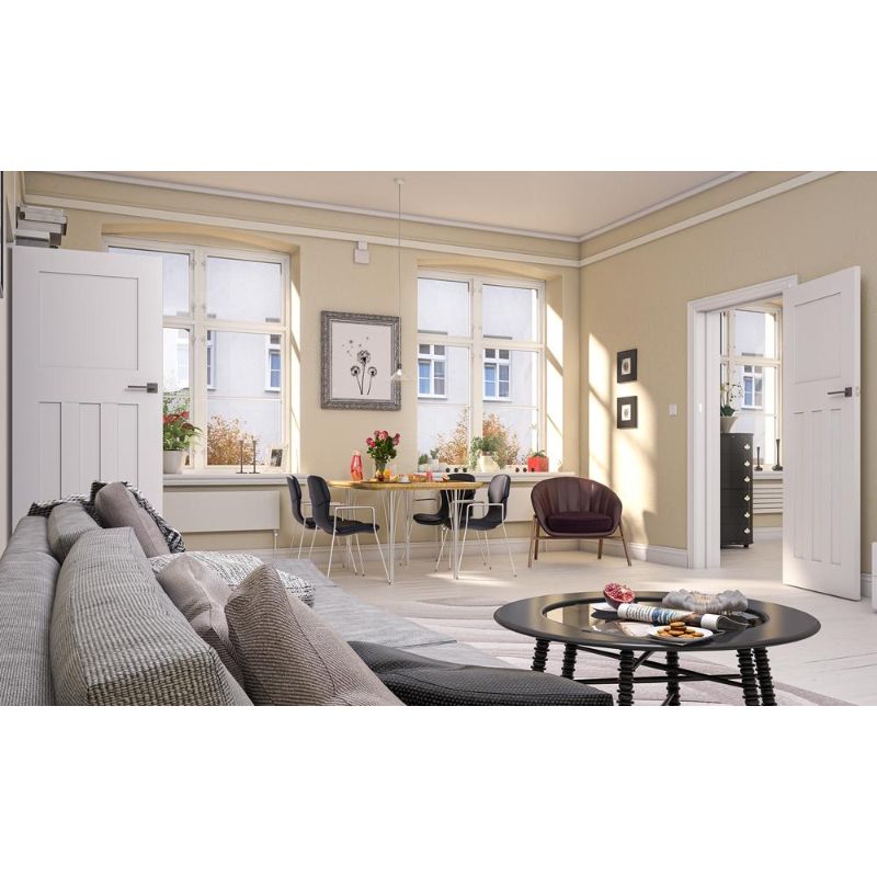 Deanta Cambridge White Primed Internal Door - 2040 x 826 x 40mm