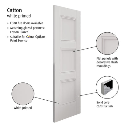 Image for JB Kind Catton White Primed Internal Door