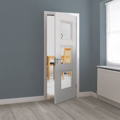 JB Kind Catton White Primed Glazed Internal Door - 1981 x 686 x 35mm