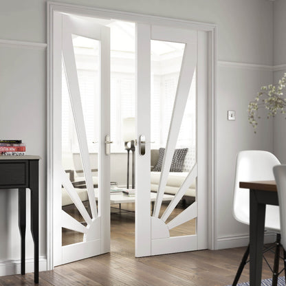 JB Kind White Primed Aurora Glazed Door