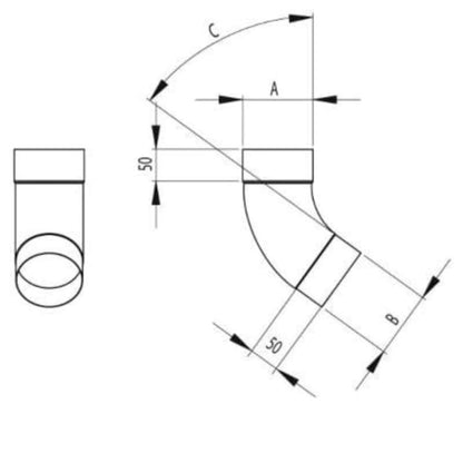 Roofart 60 Degree Pipe Bend - Full Range