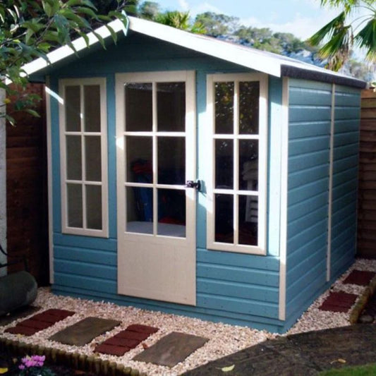 Shire Chatsworth Shiplap Summerhouse w/ Veranda - 7ft x 7ft