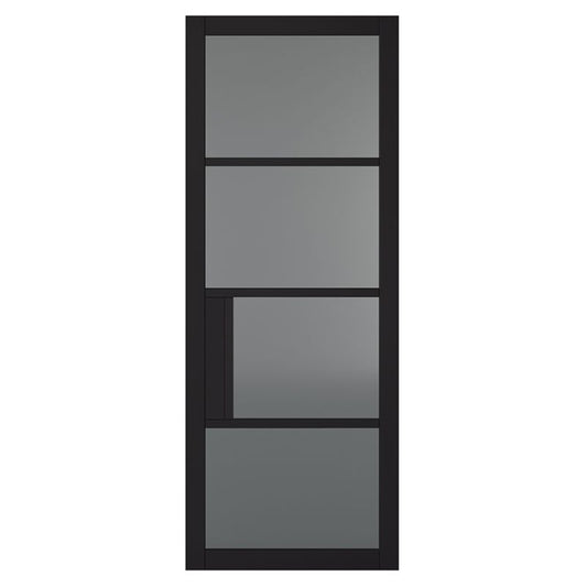 LPD Chelsea Black 4L Tinted Glazed Internal Door