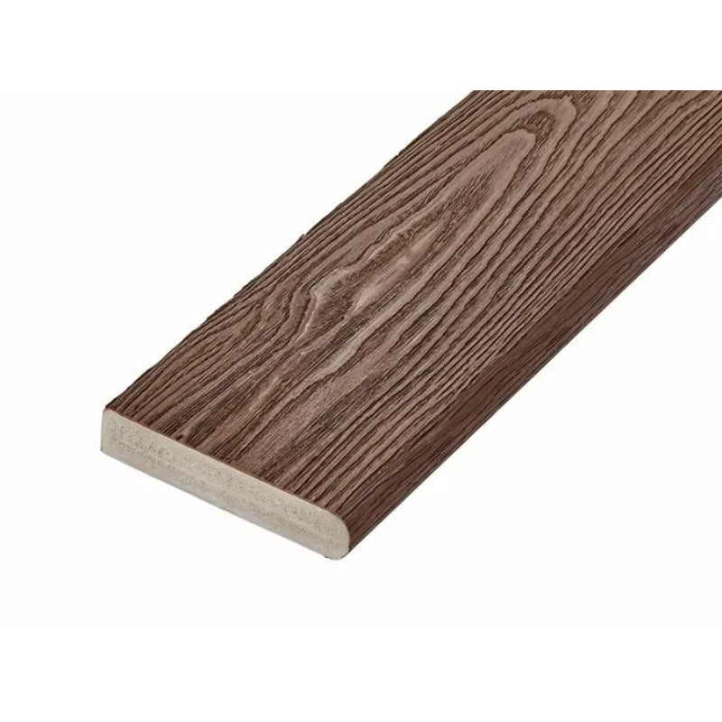 Cladco Capstock PVC-ASA Premium Woodgrain Effect Bullnose Decking Board 150mm x 32mm x 3.6m - All Colours