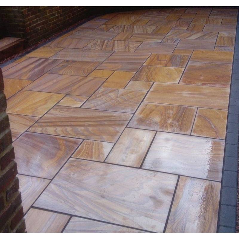 Chivas Rainbow Sandstone Paving Pack (19.50m2 - 66 Slabs / Mixed Pack)