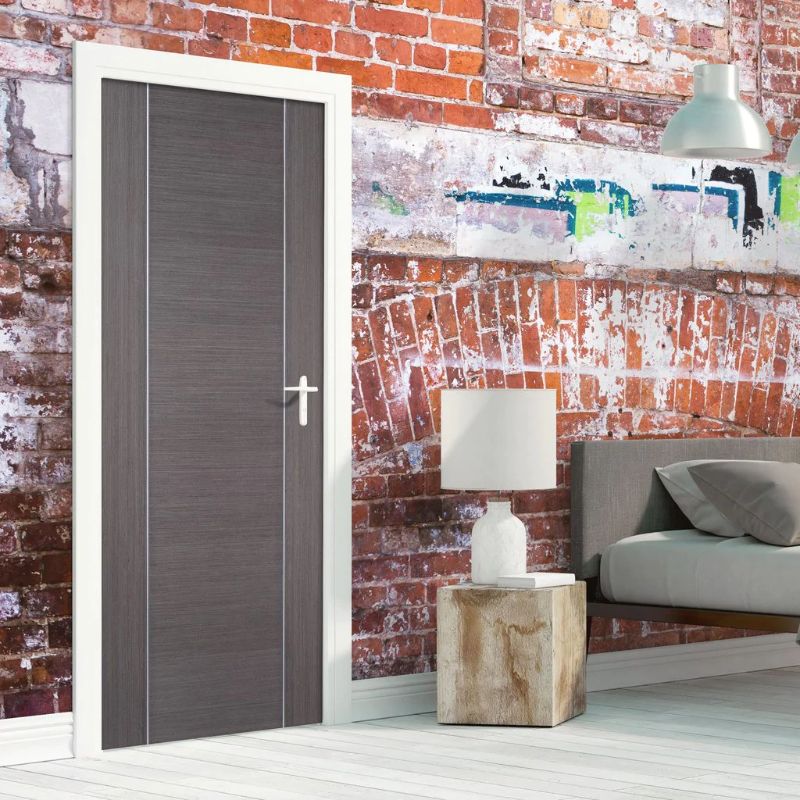 LPD Chocolate Grey Alcaraz Internal Door 78in x 27in x 35mm (1981 x 686mm)