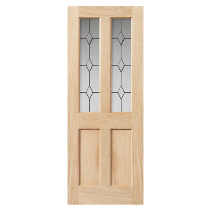 JB Kind Oak Traditional Churnet Glazed Internal Door Unfinished 1981 X 686 X 35mm