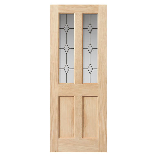 JB Kind Oak Traditional Churnet Glazed Internal Door Unfinished 1981 X 686 X 35mm