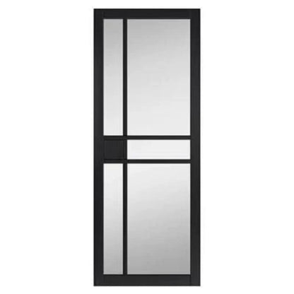 JB Kind City Black Painted Clear Glazed Internal Door - 1981mm x 610mm 