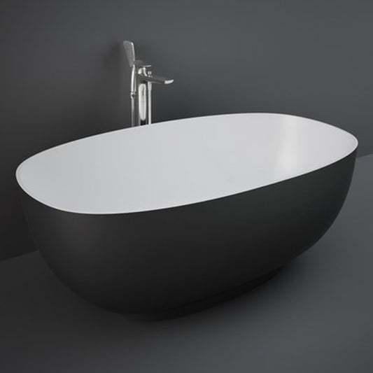 RAK Ceramics Cloud Freestanding Bath 1400mm x 753mm - Matt Black