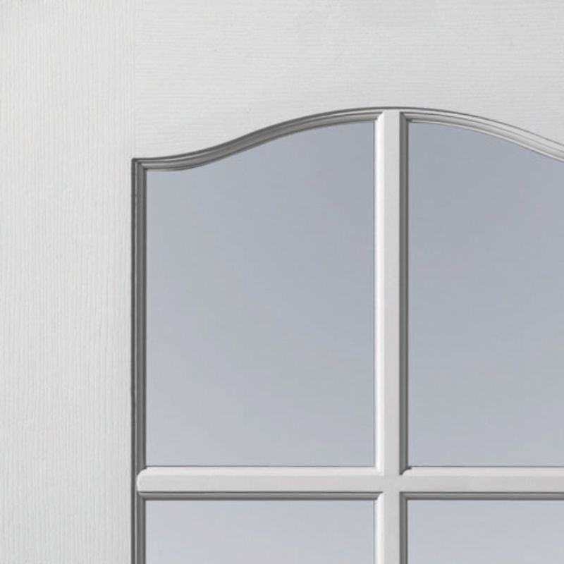 JB Kind White Moulded Panel Classique 6 Light Glazed Pairs Internal Door 1981 X 1220 X 35mm