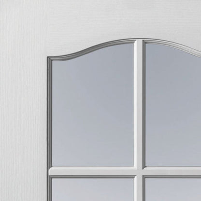 JB Kind White Moulded Panel Classique 6 Light Glazed Pairs Internal Door 1981 X 1220 X 35mm