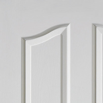 Image for JB Kind White Textured 4 Moulded Panel Edwardian Top Arched Internal Fire Door 1981 X 838 X 44mm