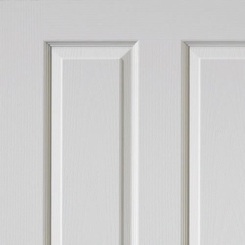 Image for JB Kind White Textured 4 Moulded Panel Canterbury Internal Fire Door