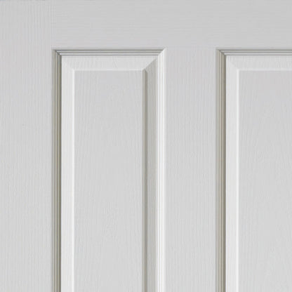 Image for JB Kind White Textured 4 Moulded Panel Canterbury Internal Fire Door