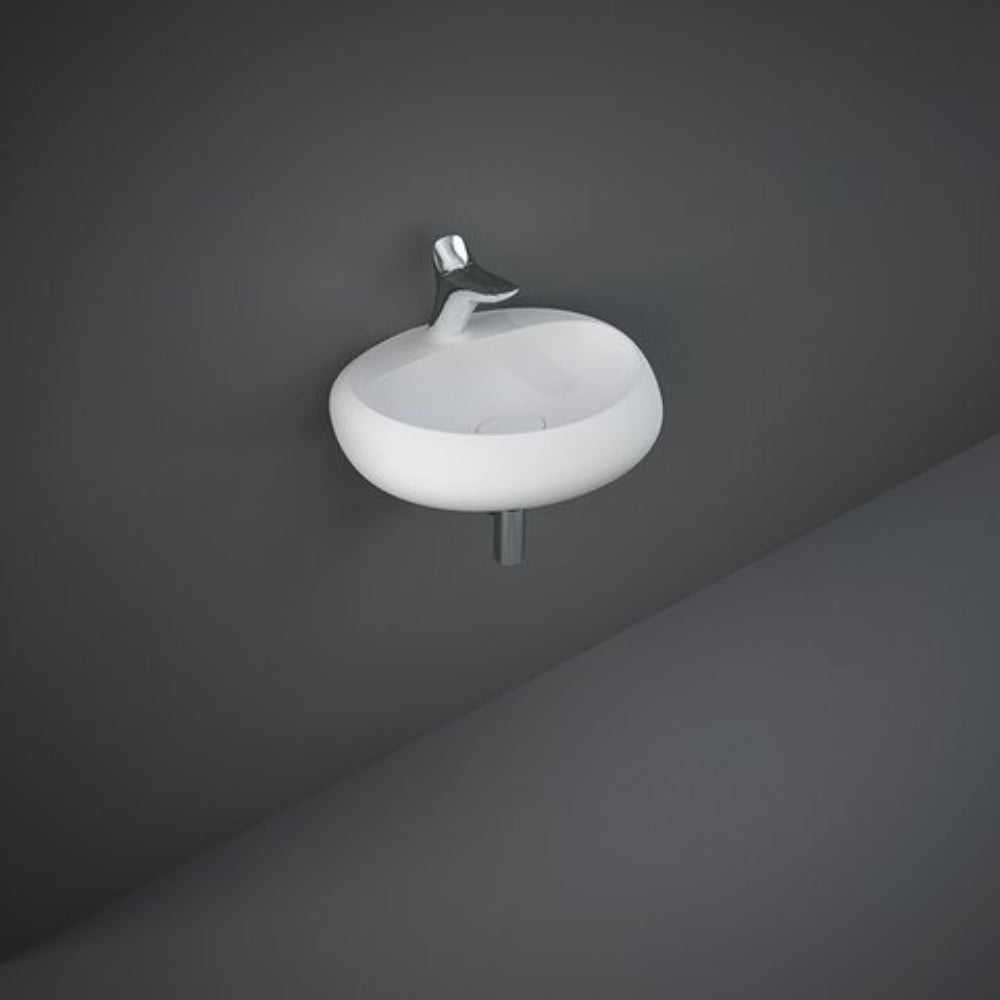 RAK Ceramics Cloud 550mm Wall Hung Basin 1 Tap Hole Matt White