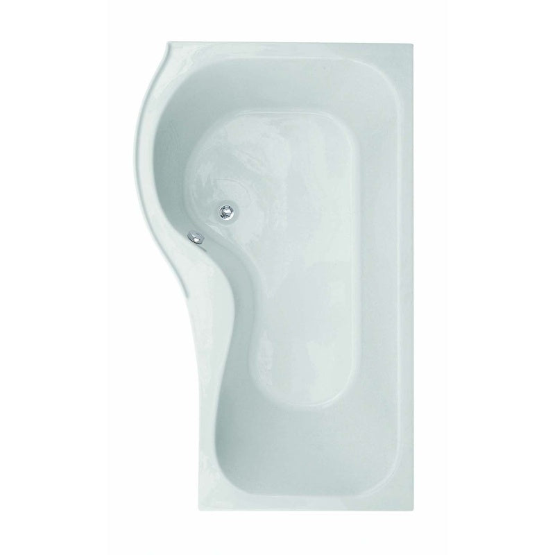 Aqua Compact P Left Bath -1700mm x 800mm (Left Hand) inc Front Panel, Shower Screen and Towel Rail - Tungstenite