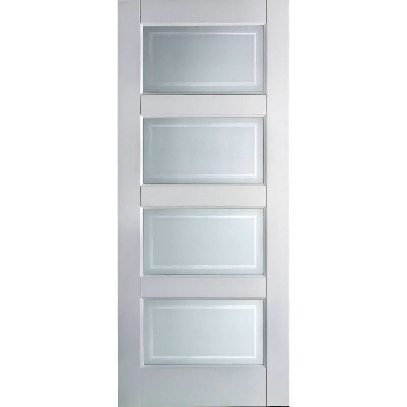 LPD Contemporary White Composite Glazed Internal Door 78in x 24in x 35mm (1981 x 610mm)