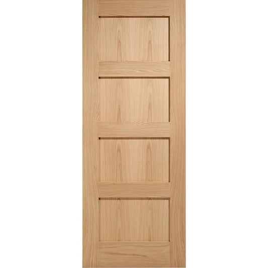 LPD Contemporary Oak 4 Panel FD 30 Internal Fire Door 78in x 27in x 44mm (1981 x 686mm)